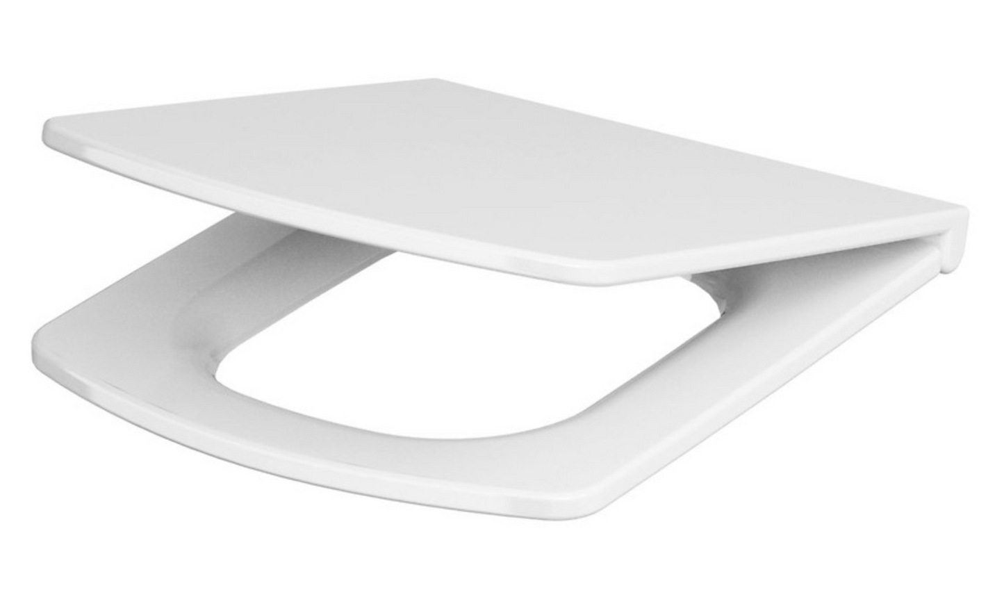 Capac WC din duroplast, Cersanit Easy K98-0089, alb, inchidere softclose, 360 x 445 mm